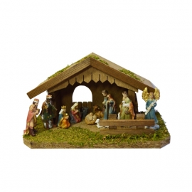 Kst-02b Houten kerststalletje (5cm fig)