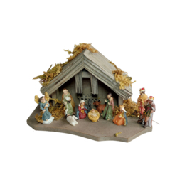 Kst-01  Miniatuur kerststal (3.5 cm fig)