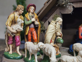Gips 08: Traditionele kerstbeeldengroep  (20dlg) 17cmH