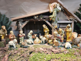 Gips 06b: Kerstbeelden  (19dlg) 16 cmH