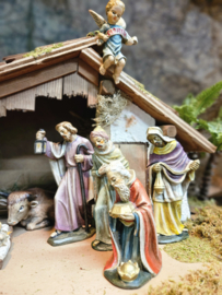 Kunsthars - 54:  Kerstgroep 15cmH (11delig)