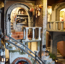 Kerststal diorama 'Made in Ashtown'