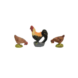Dv062 Haan met 2 Kippen (set 3 dlg)