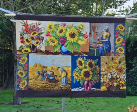 WANDKLEED:  'Zonne-geel' (100 x 138cm)