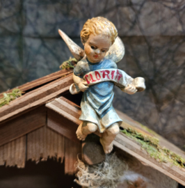 Kunsthars - 54:  Kerstgroep 15cmH (11delig)