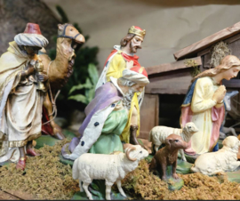 Gips 27:  Hele oude Kerstgroep  (21dlg) 30cmH