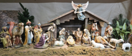 Gips 25:  Kerstgroep Kevelaer (20dlg) 22 / 23cmH