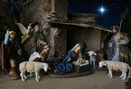 TCbld-1.02a: Kerstgroep - 17 cmH -  11dlg