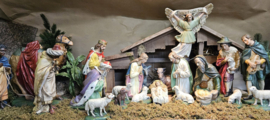 Gips 27:  Hele oude Kerstgroep  (21dlg) 30cmH