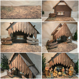 Kst-OUD-09: KERSTSTAL (demontabel) 46cm hoog