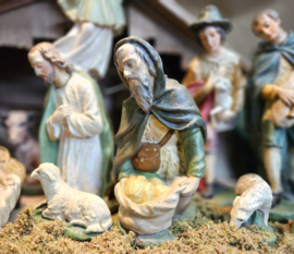 Gips 27:  Hele oude Kerstgroep  (21dlg) 30cmH