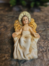 Krst-J32: Oud Jezuskind in kribje (12 cm)