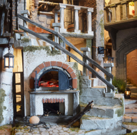 Kerststal diorama 'Made in Ashtown'