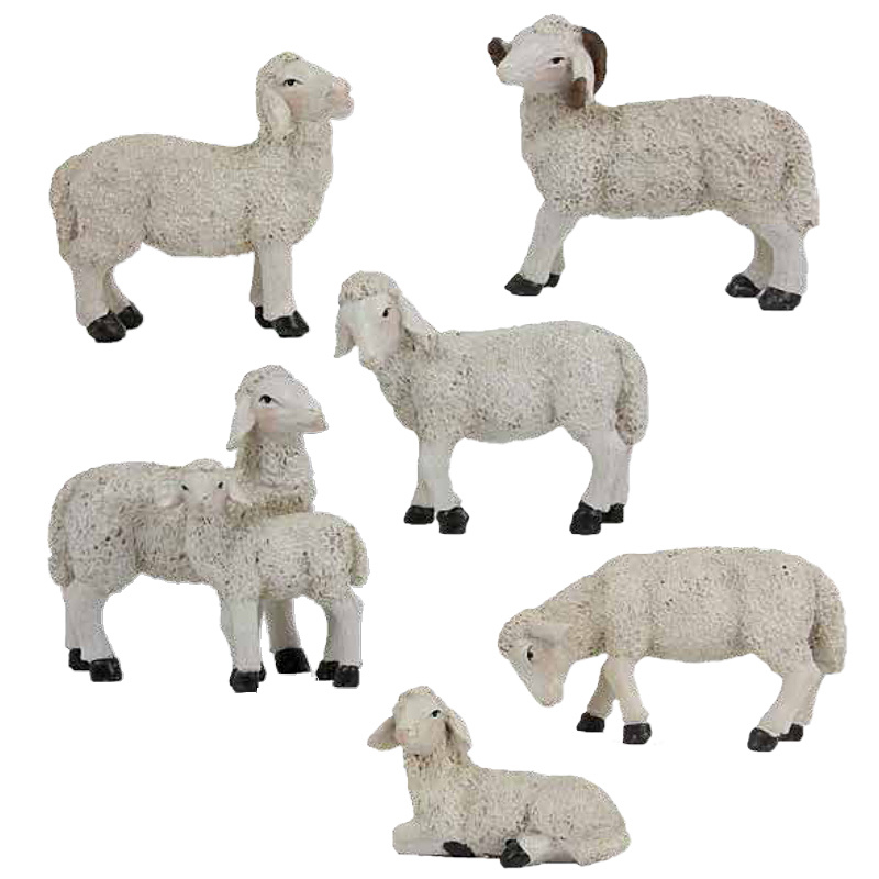 Dd-853 Schapenset6 schapen (voor 15-20-25cm fig)