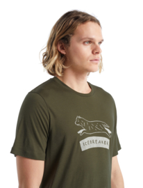 Icebreaker Men Tech Lite Li SS Tee Sheep Dog / Loden - Small