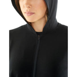 Icebreaker 	Wmns Momentum  LS Zip Hood / Black -Small