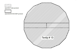 MooseGear grondzeil voor Tentipi 15