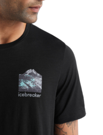 Icebreaker Men Tech Lite Li SS Tee South Alp / Black - Small