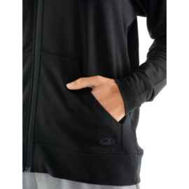 Icebreaker 	Wmns Momentum  LS Zip Hood / Black -Small