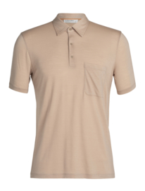 Icebreaker Mens Drayden SS Polo / Praline - M-L