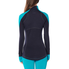 Icebreaker 	Wmns 260 Zone LS Half Zip / ARCTIC TEAL/Midnight Navy -Small