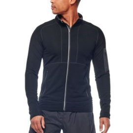 Icebreaker Mens Tracer LS Zip / Black/Monsoon - Large