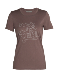 Icebreaker Wmns T-Lite Ii Ss Tee Move To Natural / Mink - M-L