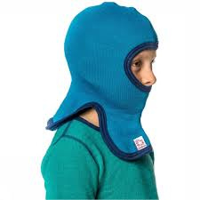 WOOLPOWER Balaclava for Kids - 200 - blauw - groen - rose