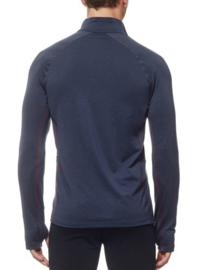 Icebreaker Mens Factor LS Half Zip / Stealth/Stealth/Oxblood - XXLarge