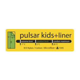 LOWLAND OUTDOOR® PULSAR KIDS + LINER - 160X80 CM - 1595GR +2°C