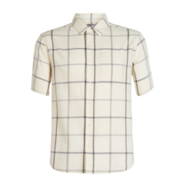 Icebreaker Mens Compass SS Shirt / Snow/Timberwolf/Plaid - M-L