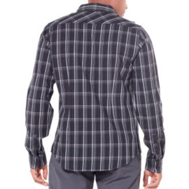 Icebreaker Mens Compass Flannel LS Shirt / Black/Monsoon/Plaid - Large