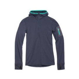 Icebreaker 	Wmns Terra LS Zip Hood Panther/Patina- XSmall