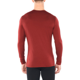 Icebreaker Mens 200 Oasis LS Crewe Snap Head / Cabernet - XL-XXL