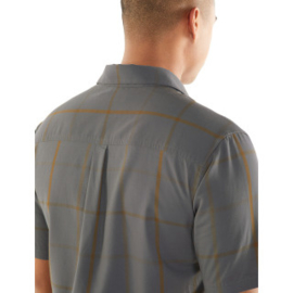 Icebreaker Mens Compass SS Shirt / Thunder/Timberwolf/Tobacco/Plaid - M-L