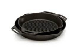 Petromax Gietijzeren "GRILL" skillet 30 cm twee handvaten