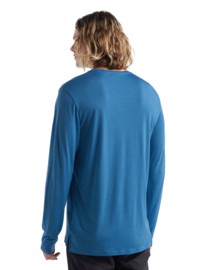 Icebreaker Mens Sphere Li LS Tee / Azul - XLarge