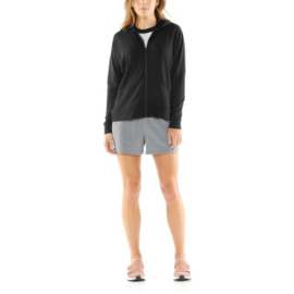 Icebreaker 	Wmns Momentum  LS Zip Hood / Black -Small