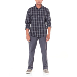 Icebreaker Mens Compass Flannel LS Shirt / Black/Monsoon/Plaid - Large