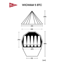 Spatz WickiUp 5 - BTC (Technisch Katoen) Inclusief binnentent