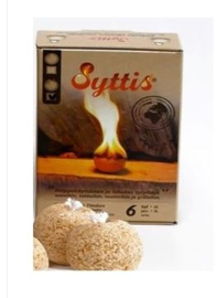 Syttis -  Finse vuuraanmaak bollen -  6 stuks Colar box / lont