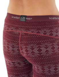 Icebreaker Wmns 250 Vertex Leggings Crystalline /  Redwood - S-M