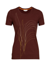 Icebreaker Wmns Central SS Tee Tee Leaf / Espresso - M-XL