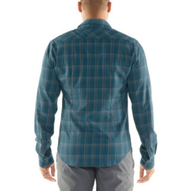 Icebreaker Mens Compass Flannel LS Shirt / Poseidon/Timberwolf/Hydro Plate