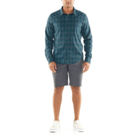 Icebreaker Mens Compass Flannel LS Shirt / Poseidon/Timberwolf/Hydro Plate