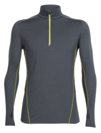 Icebreaker Mens Factor LS Half Zip Monsoon/Monsoon/Cactus - XXLarge