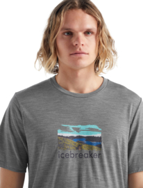 Icebreaker Men Tech Lite Li SS Tee Trailhead / Metro Hthr - Medium