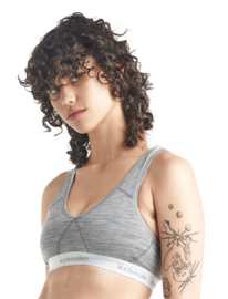 Icebreaker Wmns Sprite Racerback Bra / Metro Hthr - XLarge