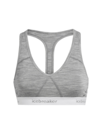 Icebreaker Wmns Sprite Racerback Bra / Metro Hthr - XLarge