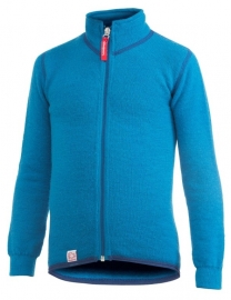 WOOLPOWER Kids Full Zip Jacket 400 - blauw - groen - rose